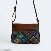 JUGNU-blue Sling bag for women Hancraft   Prited Bag
