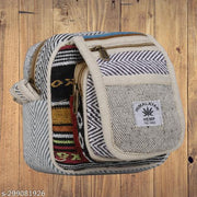 MYRIAD Premium Canvas Tote Shoulder Bag, Top Handle Bag for Women’s, Light and Small Style 3 Compartments Pack of 1 (7.5 X 7.5 X 2.5)