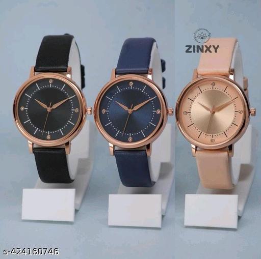 Best Quality Festive Season Flower Designer Round Dial Attractive Leather Belt women watches combo pack of 3 combo wathces for women stylish girl watches combo pack of 3 analog watches wrist watches combo watches