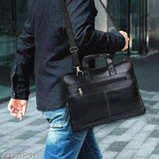 SB BAG Sleek Laptop Messenger Bags for On-the- (Black)