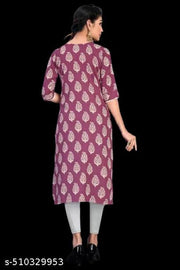 Women Printed Crepe Kurti (Combo Of 6)