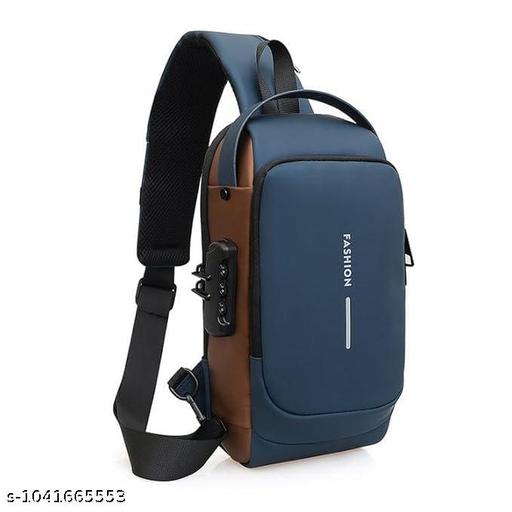 Waterproof Polyester Slim Unisex Crossbody Sling Bag Chest Backpack Men's Shoulder Bag, Leisure Travel Handbag, Hard Shell Anti-Theft Chest Bag