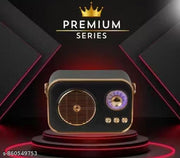 Premium Vintage Retro Bluetooth Speaker with FM Radio, USB, and TF Card Support - Rechargeable Portable Wireless Speaker