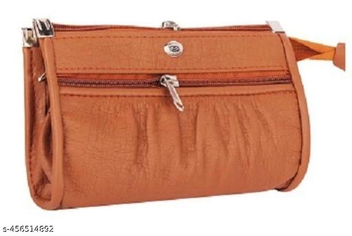 Flikker: Stylish Women’s Leather Hand Purse - Compact Mini Coin Clutch Wallet for Daily Use, Dual Zip Combo Clutch Bag Under 300 (Tan, Pack of: 1)