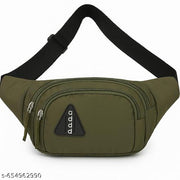 OZEL BAG Premium Crossbody Waist Bag | Trendy Travel Fanny Pack with Multiple Zippers | Unisex Adjustable Belt Pouch