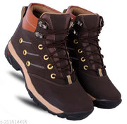 Men's Brown Synthetic Leather Casual Boot
