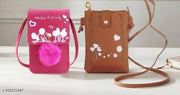 MAHABAL Sling Bags for Women Latest |Crossbody Bag | Phone Bag Stylish PU Leather. Mobile Cell Phone Holder Pocket Purse Wallet Mini Shoulder Bags Ideal Gift for Women.(Pair of 2 sling )