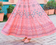 Jaipuri riyon long embroidery anarkali