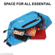 NISF STAR Waist Bags for Men & Women- Premium Stitching, Branded Zippers, Waterproof Pocket, RFID Safe- Large Fanny Pack for Hiking Travel,Cycling,Money Belt BLUE
