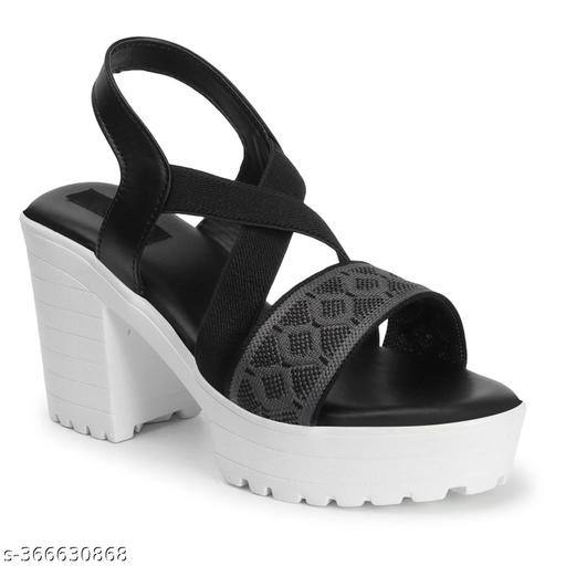 Kajmi Women Cross-Strap style Heel footwear wedges Block Chunky High Heel Ankle Elastic Strap Open Toe Sandl for women girls ledies