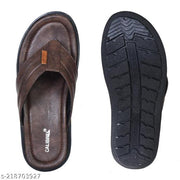CALIBREL Men Brown Slippers | Slipper for men | Sandals for Men| Casual Sandals | Stylish, Comfortable & Durable | Men's Flip-Flops | Trendy men's footwear | Chappal for men | for Daily & Occasion