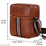 Sling Cross Body Travel and Office Messenger Side Bag with Multi-Pocket Zip Closure For Men and Women