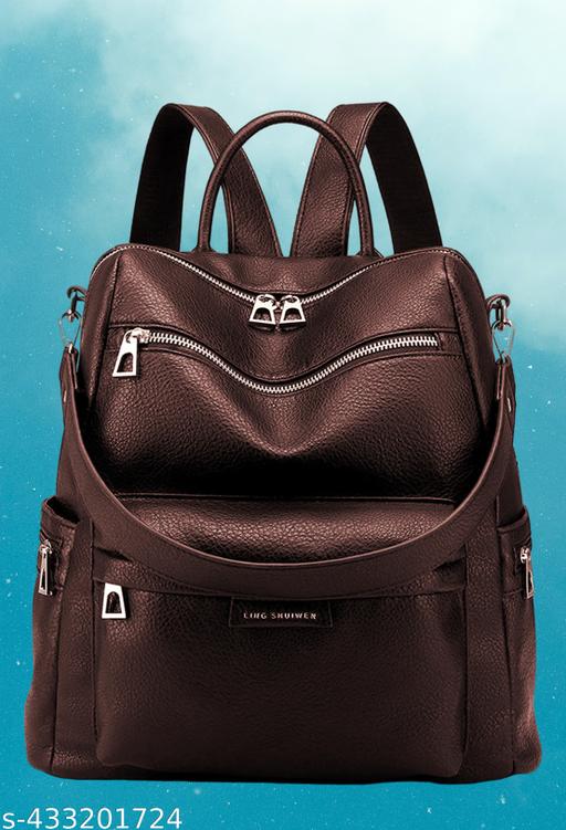MomsyStore Girls Leather Backpacks for College And Office