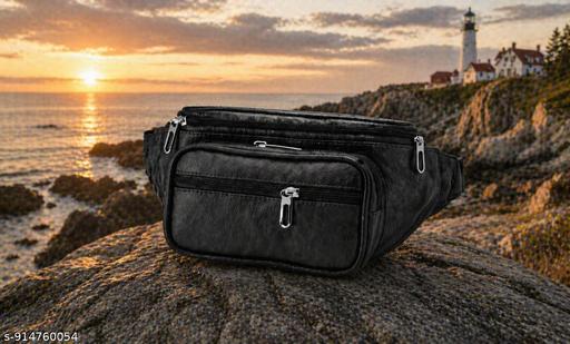 Latest Men Women Leather Waist Pack Travel Bags For Moneyy| Belt| Cards |Mobile| Documents| Kit| Books and Bills Dairy Pouch Cross Side Bag For Men Women .With Belt Stylish Small Luggage Accessories Bag I Waist Bags I Fanny pack.