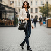 WOB (World Of Bag) -WOB worldofBags-Stylish Women Handbag | Ladies Shoulder Purse with 3 Compartments & Front Pocket | Designer Side Bag for Girls | Travel Purse | Size 22.86x10.16x17.7