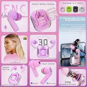 Earpod True Wireless Bluetooth Headphone, TWS earphone, earphone, Best Quality Wireless Bluetooth Headphones & Earphones, Wireless Earbuds, 36 Hrs Playtime, 10mm HD Drivers, Sweat Proof (Pink)