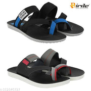 BRD-729-BRD-695 Black Nivar Flip Flops For Men Combo Pack of 2