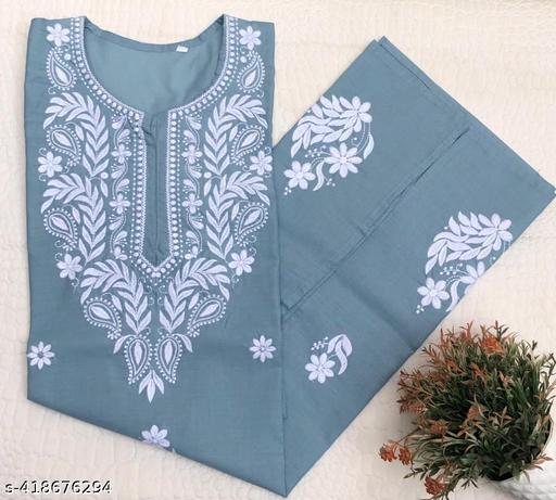 Chikankari Cotton Kurti