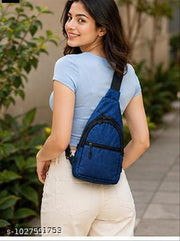 Premium Blue Crossbody Sling Bag for Men & Women