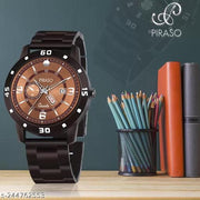 ANALOG DAY AND DATE WORKING BROWN DIAL BROWN CHAIN WATCH FOR MEN