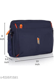Blue unisex sling bag crossbody shoulder bag with Adjustable strap Durable for Travel Office Daily use