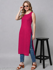 Straight Sleeveless Kurti for women