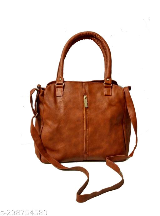 GLOSSY Women Sling Bag / Shoulder Bag with 4 Zip Compartments / multi compartment / double handle & adjustable crossbody belt / spacious 3 top compartments and 1 front compartment