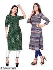 Polyster/Crepe fabric-KURTI COMBO