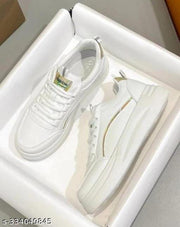 Stylish Gold Casual Sneakers For Women & Girls
