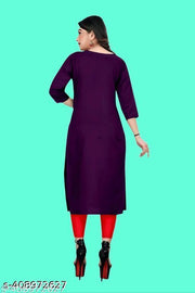 Polyster/Crepe fabric-Ethinic Casual Fabric Kurti For Women In Low Price (Combo of 2)