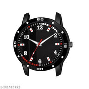 Trendy Men And Boy Black Faux Leather/Leather Analog Watch