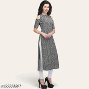 BANNI Women's A-line Kurti Crepe Kurta