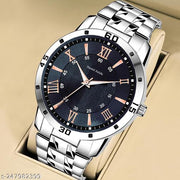 GR Men's Steel Chain RB Silver Men style Boys Hand Watch Gents 2023 Luxury Design Steel Chain New Model Analog Watch - For Men & Boy's