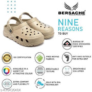 Bersache Extra Soft Classic Casual with  Regular wear with Ultra Soft & Flexibility Technology Clogs for Men's & Boy's-  (6091-Beige)