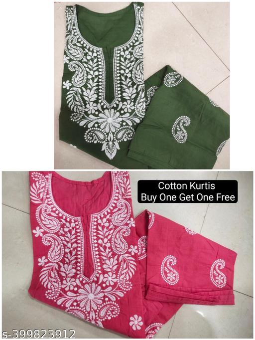 Latest design cotton kurti combo