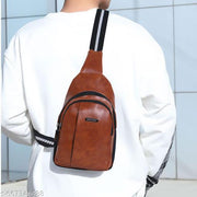 Crossbody Shoulder Backpack/Chest Sling Bag/One Side/Earphone -hole With Anti-theft World Speed Logo Sling Bag For Travel/ Office /Business/Messenger Purpose