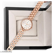 DRS Silver Dial Rose Belt Grils and Women Analog Watch