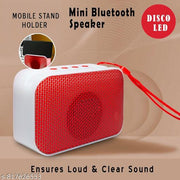 GeneCore BeatMini X1 Portable Bluetooth Speaker | Mini Wireless Bass Speaker with Mobile Stand, TWS Pairing, FM Radio, LED Lights & TF Card Support