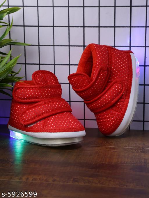 CHIU Kids LED Light Shoes with Chu Chu Music Sound for Baby Girl and Baby Boys - Red
