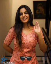 Women Floral Printed Straight Kurti for Casual & Daily Wear | Women Rayon Floral Printed Straight Kurti for Casual & Daily Wear | Women Floral Printed Straight Kurti for Daily Wear