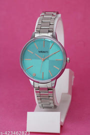 Most Selling Ethnic Embossed Designer Dial Attractive Stainless Steel Chain Analog Watch for Women for Girls.
