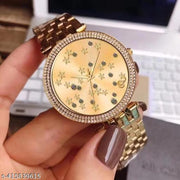 Bolun Analog Star Gold Women Wrist Watch