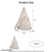 Casual Sling Bag, Shoulder Bag for Men and Women, Lightweight Crossbody Chest Bag, Travel Bag for Daily Commute and Outdoor Activities, Sling Shoulder Bag (Beige)