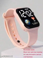 Latest New Generation Sports Digital Square Black & Pink Combo LED Watch Boy & Girls (Pack Of 2)