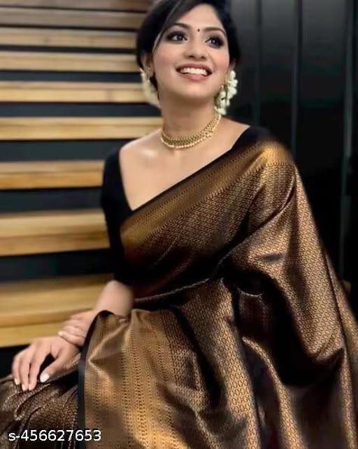 Latest Traditional Banarasi Silk Saree WITH Blouse piece