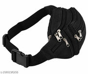 K London Stylish Canvas Woven black colored Ethnic Design Waist Pack Waist Pouch Travel Pouch Passport Holder Waist Bag with Adjustable Strap(2625_black)