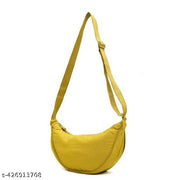 GLOSSY Crescent Bag Half-moon Shaped Crossbody Shoulder Bag with Adjustable Strap for Women Men School Sport Travel