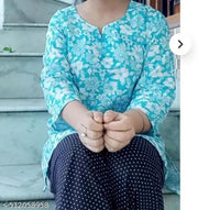 Combo short kurti | Khadi kurti / Girls Trending Rayon Printed  Short Kurta