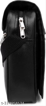 Fancy Craft Men & Women Black Sling Bag - Extra Large