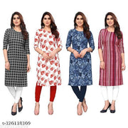 Polyster/Crepe fabric-Women Crepe Fabric Printed Straight Kurti, Extra plus Size -S,M,L,XL,XXL,2XL,XXXL,3XL,4XL,5XL,6XL,7XL,8XL ( New Arrival New Design Fashionable Kurti )